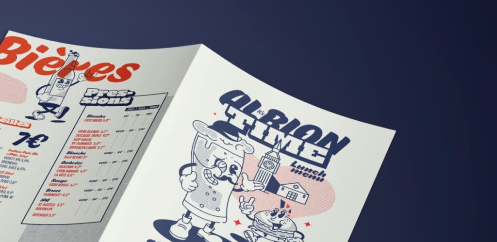 Albion Public House, identité visuelle et site web par Harvest